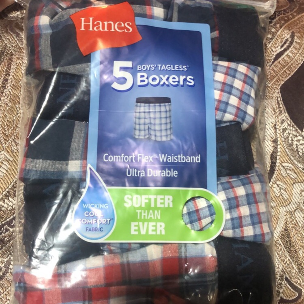 Boys 5 pack Hanes boxers